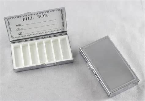 stainless steel weekly pill box|Stainless Steel Weekly Pill Organizer .